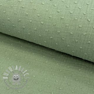 Mussola/Doppia garza DOBBY green