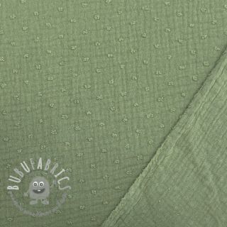 Mussola/Doppia garza DOBBY green