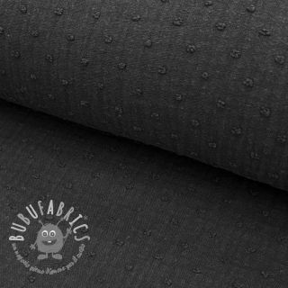 Mussola/Doppia garza DOBBY black