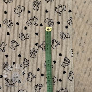 Velluto a coste STRETCH Teddy bears design C