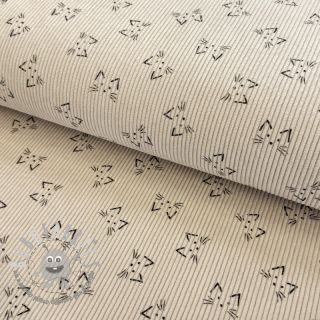 Velluto a coste STRETCH Cute animals design E