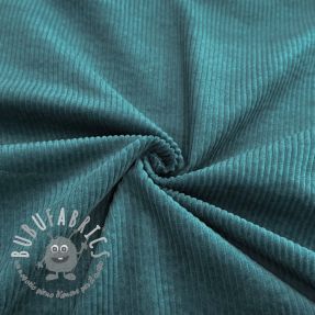 Velluto a coste 6W WASHED STRETCH petrol