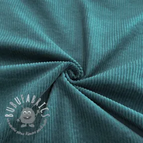 Velluto a coste 6W WASHED STRETCH petrol