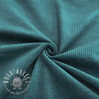 Velluto a coste 6W WASHED STRETCH petrol