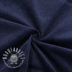 Velluto a coste 6W WASHED STRETCH navy