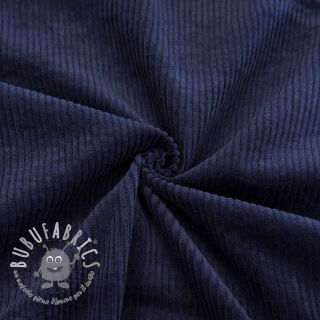 Velluto a coste 6W WASHED STRETCH navy
