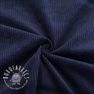 Velluto a coste 6W WASHED STRETCH navy