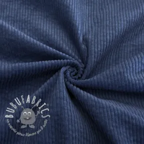 Velluto a coste 6W WASHED STRETCH marine