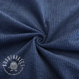 Velluto a coste 6W WASHED STRETCH marine