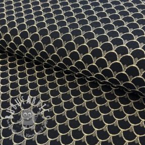 Tessuto decorativo jacquard Dragon allover noir