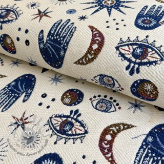 Tessuto decorativo jacquard Namaste allover blanc