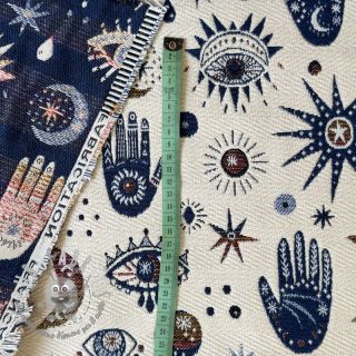 Tessuto decorativo jacquard Namaste allover blanc