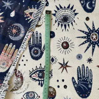 Tessuto decorativo jacquard Namaste allover blanc
