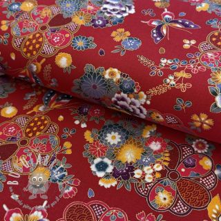 Tessuto di cotone JAPAN Wasabi rouge