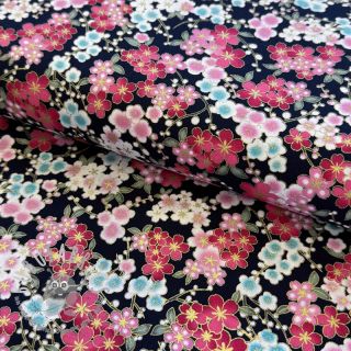 Tessuto di cotone JAPAN Naomi noir