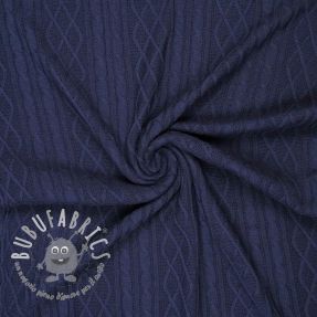 Tessuti per maglioni Jacquard CHAIN navy