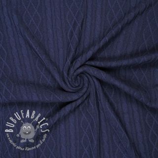 Tessuti per maglioni Jacquard CHAIN navy