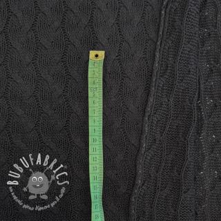 Tessuti per maglioni Jacquard CABLE black
