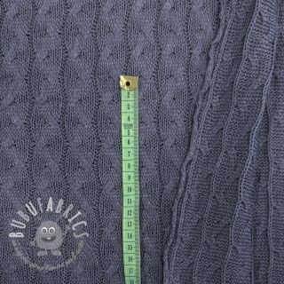 Tessuti per maglioni Jacquard CABLE steel blue
