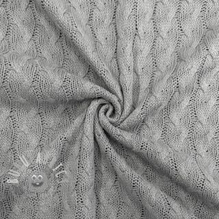 Tessuti per maglioni Jacquard CABLE light grey