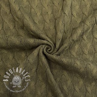 Tessuti per maglioni Jacquard CABLE camo green