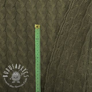 Tessuti per maglioni Jacquard CABLE camo green
