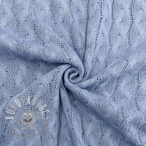 Tessuti per maglioni Jacquard CABLE blue