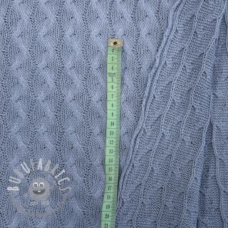 Tessuti per maglioni Jacquard CABLE blue
