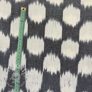 Tessuto di cotone IKAT grey design B