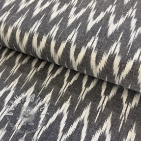 Tessuto di cotone IKAT grey design A