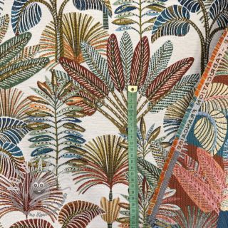 Tessuto decorativo jacquard Mayorque blanc