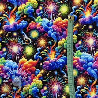 Felpa Fire works design F digital print
