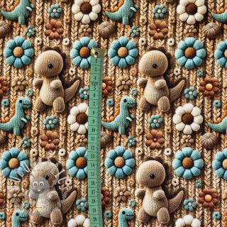 Jersey 3D Knitted Cuties design A digital print