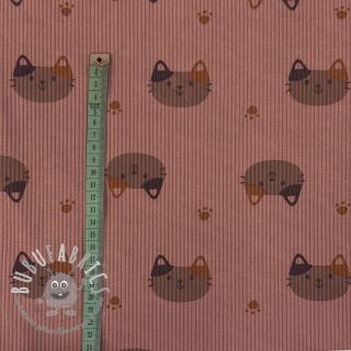 Velluto a coste STRETCH Cute animals design F