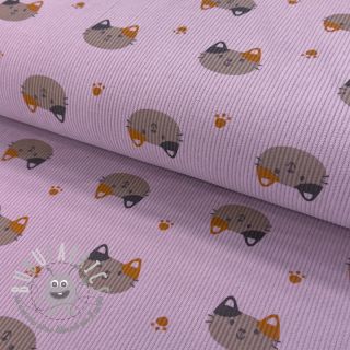 Velluto a coste STRETCH Cute animals design H