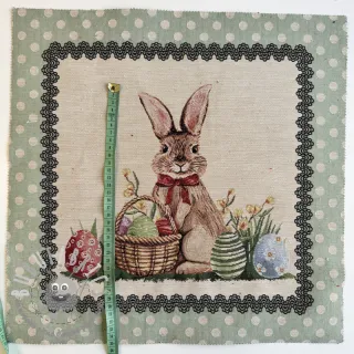 Tessuto decorativo GOBELIN PREMIUM Easter Bunny Eggs PANEL
