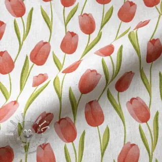 Tessuto decorativo premium Hand Drawn Tulip