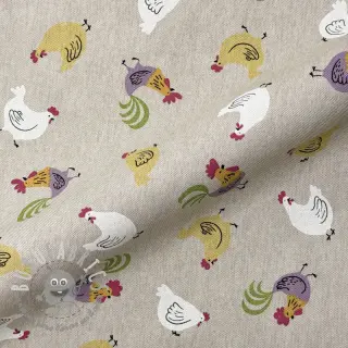 Tessuto decorativo Linenlook Rooster And Chick