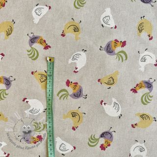 Tessuto decorativo Linenlook Rooster And Chick