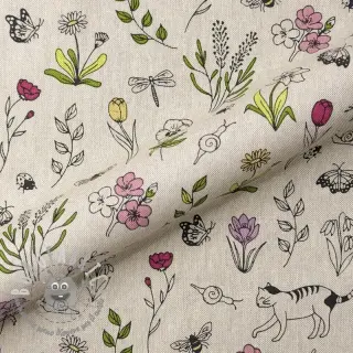 Tessuto decorativo Linenlook Spring Doodle Time
