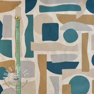 Tessuto decorativo Linenlook Abstract Form Fusion