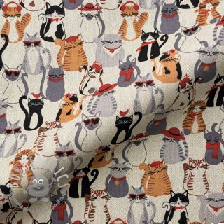 Tessuto decorativo Linenlook Cat Dress Up