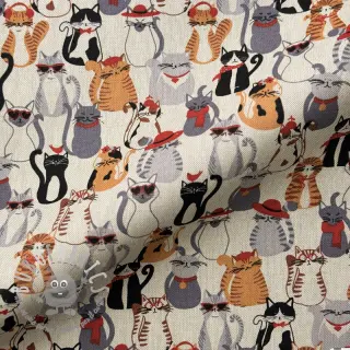Tessuto decorativo Linenlook Cat Dress Up