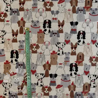 Tessuto decorativo Linenlook Dog Dress Up