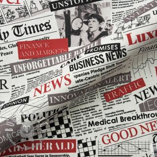 Tessuto decorativo premium Newspaper Headlines