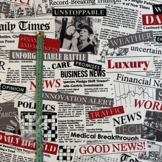 Tessuto decorativo premium Newspaper Headlines