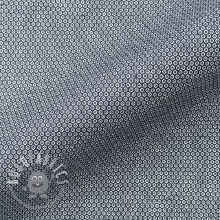 Tessuto decorativo DOBBY Coloured Dot navy blue