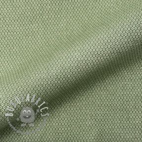 Tessuto decorativo DOBBY Coloured Dot jungle green