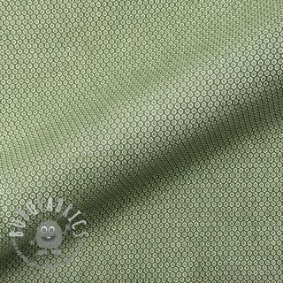 Tessuto decorativo DOBBY Coloured Dot jungle green