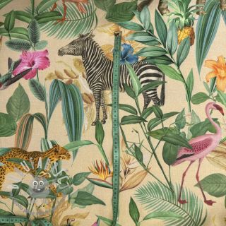 Tessuto decorativo premium Tropical Jungle Dream digital print